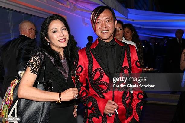 Ankie Lau and Stephen Hung during amfAR's 22nd Cinema Against AIDS Gala, Presented By Bold Films And Harry Winston at Hotel du Cap-Eden-Roc on May...