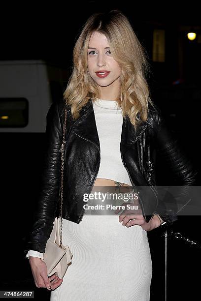 Peaches Geldof attends the ETAM show as part of the Paris Fashion Week Womenswear Fall/Winter 2014-2015 on February 25, 2014 in Paris, France.