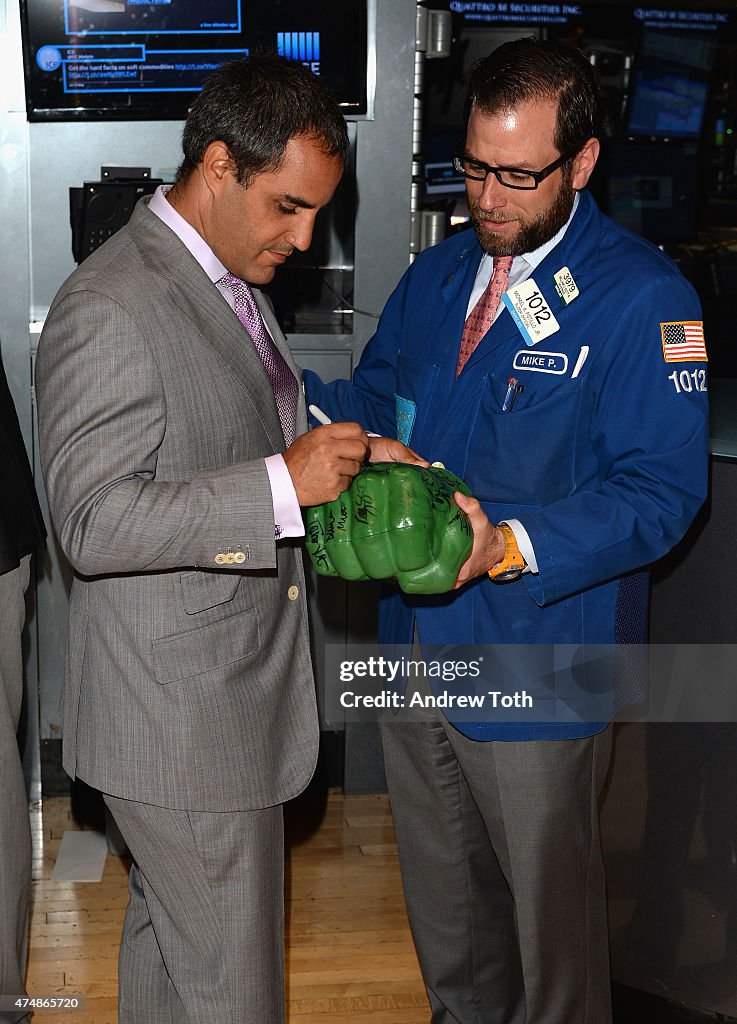 2015 Indianapolis 500 Winner Juan Pablo Montoya Rings In NYSE Opening Bell