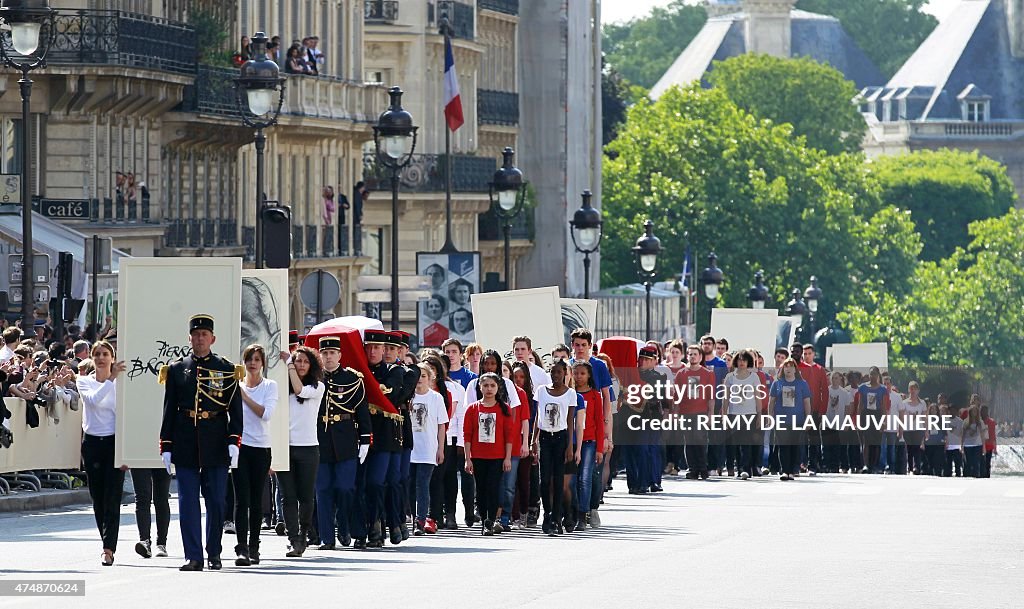 FRANCE-HISTORY-CEREMONY-PANTHEON-WWII-RESISTANCE