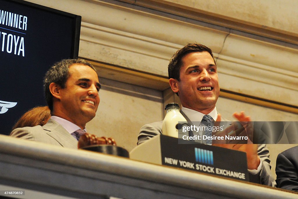 2015 Indianapolis 500 Winner Juan Pablo Montoya Rings In NYSE Opening Bell