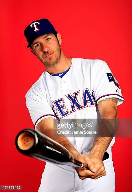 Arencibia poses during Texas Rangers photo day on February 25, 2014 in Surprise, Arizona.