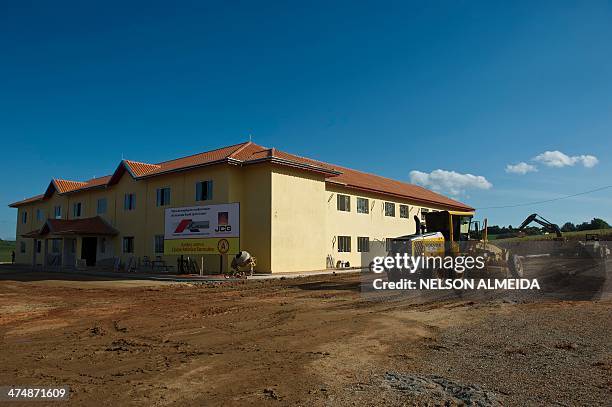 View of the Clube Atletico Sorocaba training centre in Sorocaba, some 100 km from Sao Paulo, which will host Algeria's national football team during...