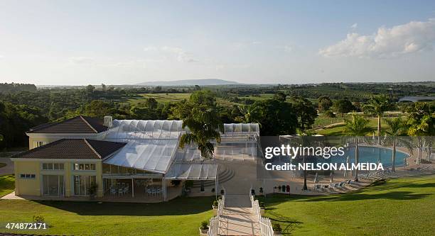 View of the Pitangueiras Hotel in Sorocaba, some 100 km from Sao Paulo, which will host Algeria's national football team during the FIFA World Cup...