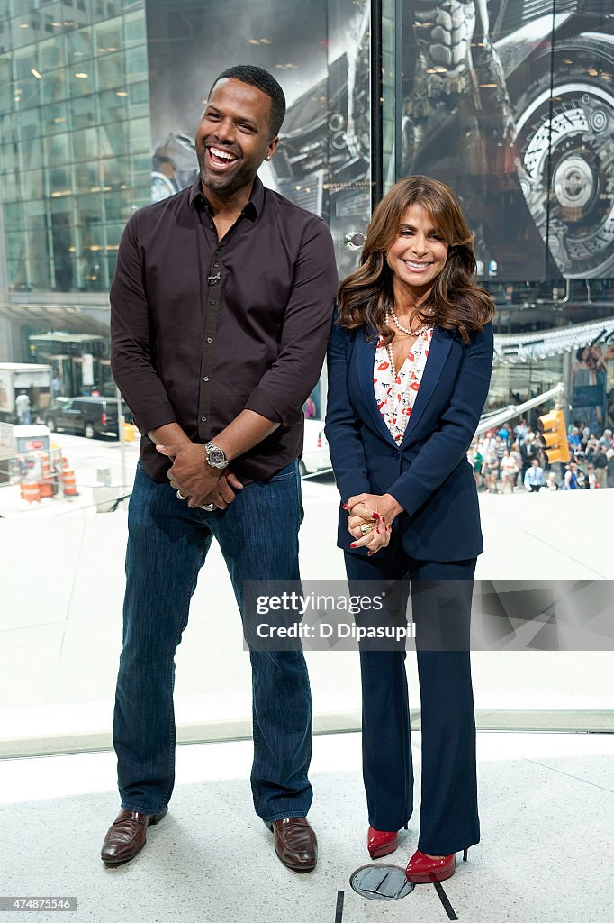 Paula Abdul Visits "Extra"