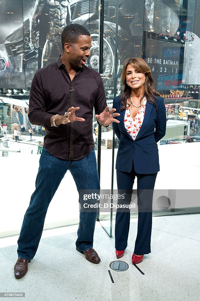 Paula Abdul Visits "Extra"