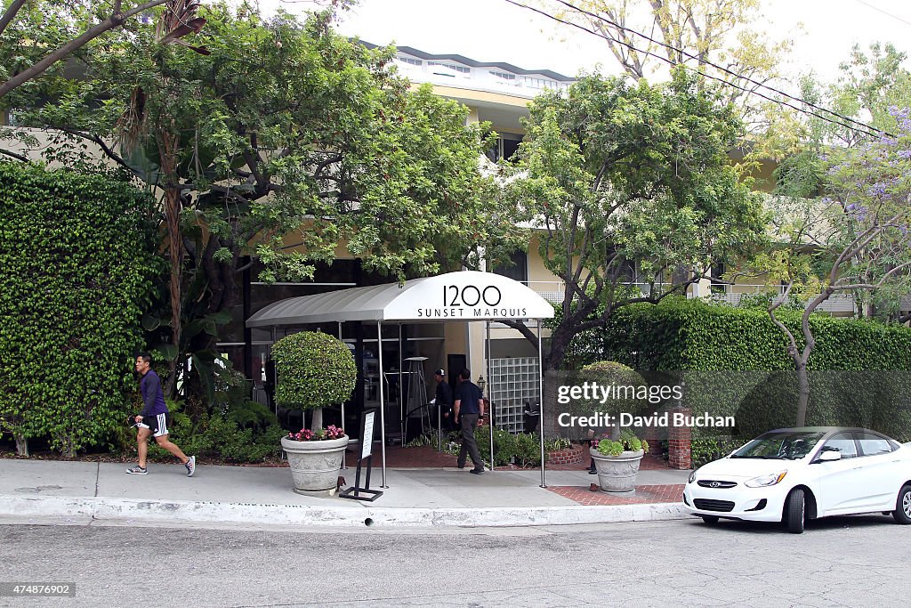 Exterior Shots Of Sunset Marquis Hotel & Villas Where U2 Manager Dennis Sheehan Was Found Dead