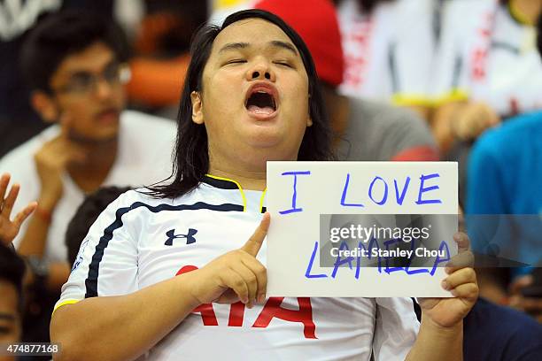 Tottenham Hotspur fan during the pre-season friendly match between Malaysia XI and Tottenham Hotspur at Shah Alam Stadium on May 27, 2015 in Shah...