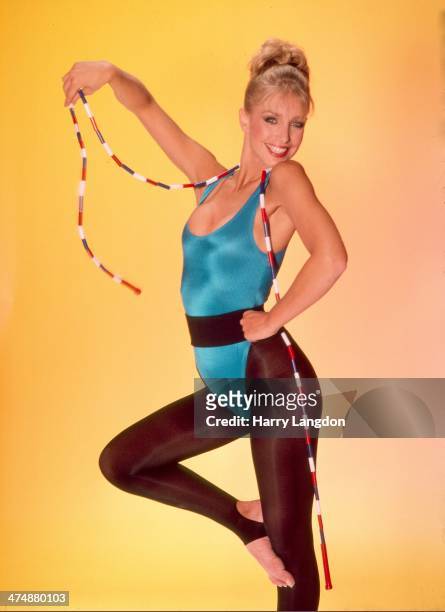 Actress Heather Thomas poses for a portrait in 1987 in Los Angeles, California.