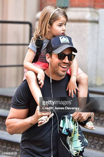 David Blaine and Dessa Blaine seen on the streets of Manhattan on May 27, 2015 in New York City.