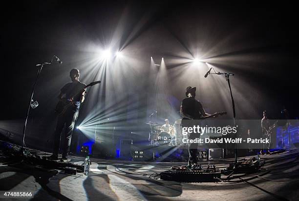 Andy Bell and Mark Gardener from Ride perform at L'Olympia on May 27, 2015 in Paris, France.