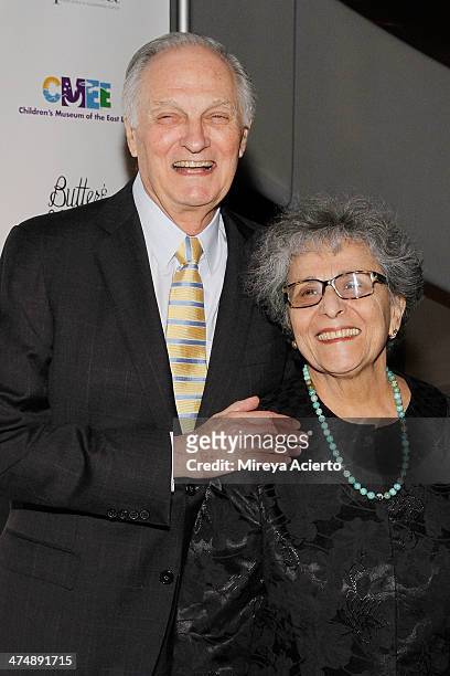 Alan Alda and Arlene Alda attend the 2014 "CMEE In The City" fundraiser at Riverpark on February 25, 2014 in New York City.