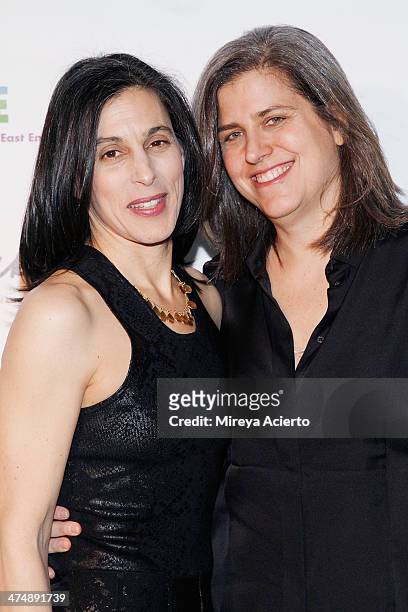 Beatrice Alda and Jennifer Brook attend the 2014 "CMEE In The City" fundraiser at Riverpark on February 25, 2014 in New York City.