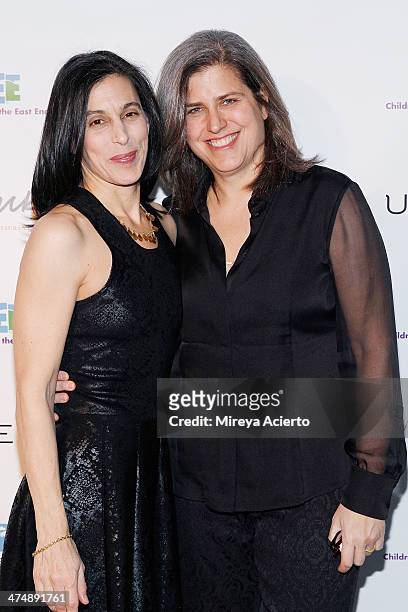 Beatrice Alda and Jennifer Brook attend the 2014 "CMEE In The City" fundraiser at Riverpark on February 25, 2014 in New York City.