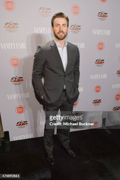 Host Chris Evans attends Vanity Fair and FIAT celebration of "Young Hollywood" during Vanity Fair Campaign Hollywood at No Vacancy on February 25,...