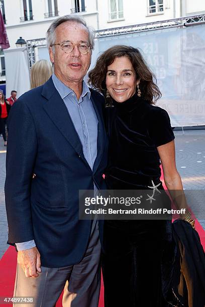 Didier Orban and Catherine Orban attend "Les Franglaises" last show after 4 months of representation at Bobino on May 27, 2015 in Paris, France.