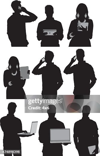 Casual people using technology Casual people using technology