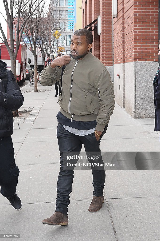 Celebrity Sightings In New York City - February 25, 2014