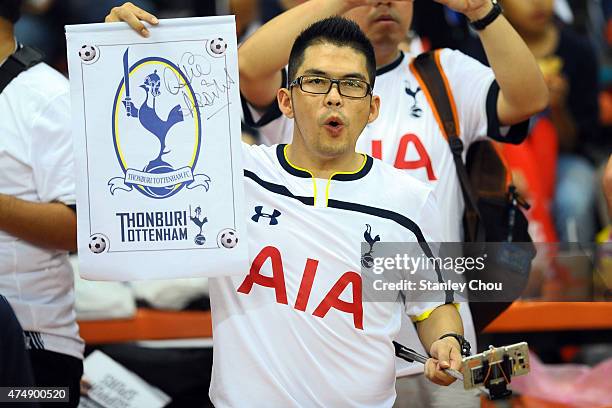 Tottenham Hotspur fan during the pre-season friendly match between Malaysia XI and Tottenham Hotspur at Shah Alam Stadium on May 27, 2015 in Shah...