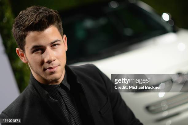 Recording artist Nick Jonas attends Vanity Fair and FIAT celebration of "Young Hollywood" during Vanity Fair Campaign Hollywood at No Vacancy on...