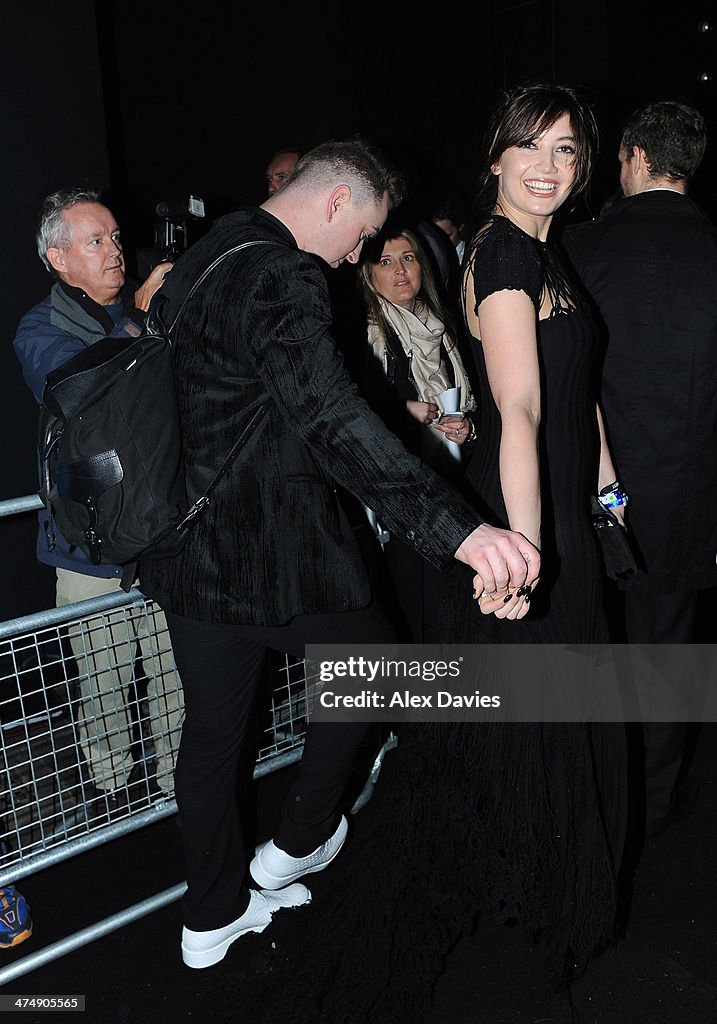 Celebrity Sightings During The BRIT Awards In London - February 19,2014