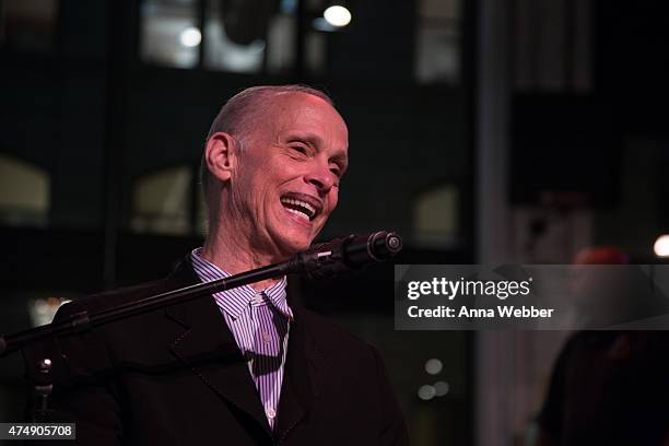 John Waters speaks during John Waters "Carsick" Book Launch Party at PowerHouse Arena on May 27, 2015 in New York City.
