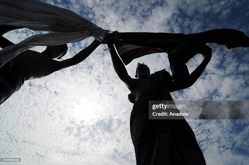 Refugees Activity at Temporary Shelter in Aceh