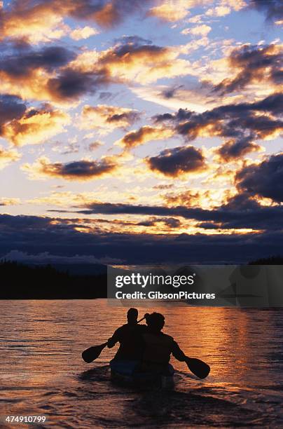 midnight yukon paddle - whitehorse bildbanksfoton och bilder