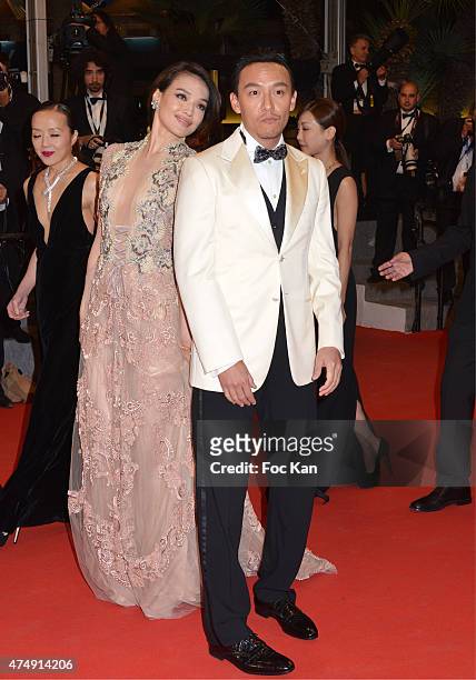 Chang Chen and Shu Qi attend the Premiere of 'Nie Yinniang' during the 68th annual Cannes Film Festival on May 21, 2015 in Cannes, France.