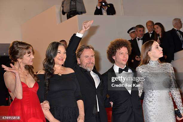 Actresses Nailea Norvind and Robin Bartlett, Actor Tim Roth, Director Michel Franco and Actress Sarah Sutherland attend the 'Chronic' Premiere during...