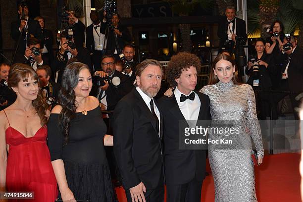 Actresses Nailea Norvind and Robin Bartlett, Actor Tim Roth, Director Michel Franco and Actress Sarah Sutherland attend the 'Chronic' Premiere during...