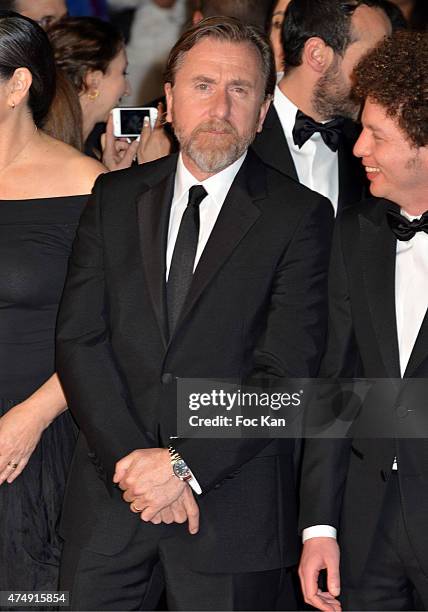 Actor Tim Roth, and Director Michel Franco attend the 'Chronic' Premiere during the 68th annual Cannes Film Festival on May 22, 2015 in Cannes,...