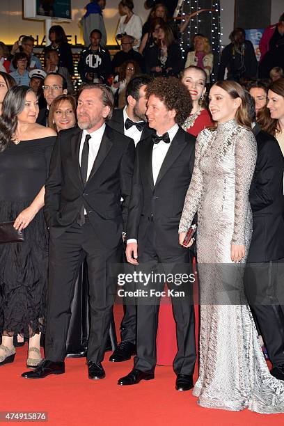 Robin Bartlett, Actor Tim Roth, Director Michel Franco and Actress Sarah Sutherland attend the 'Chronic' Premiere during the 68th annual Cannes Film...