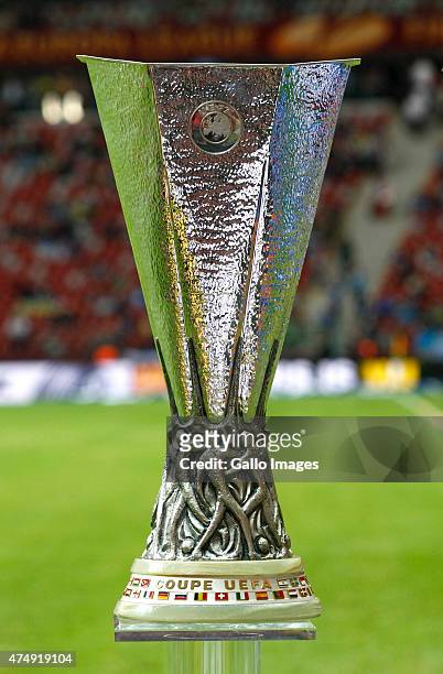 The trophy for the UEFA Europa League Final match between Sevilla FC and Dnipro Dnipropietrovsk on May 27, 2015 at National Stadium in Warsaw, Poland