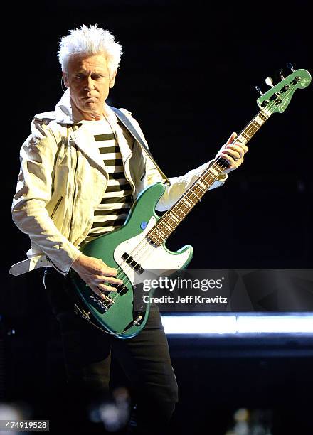 Adam Clayton of U2 performs at The Forum May 27, 2015 in Inglewood, California.