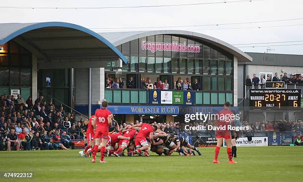 General view during the Greene King IPA Championship Final 2nd leg match between Worcester Warriors and Bristol at Sixways Stadium on May 27, 2015 in...