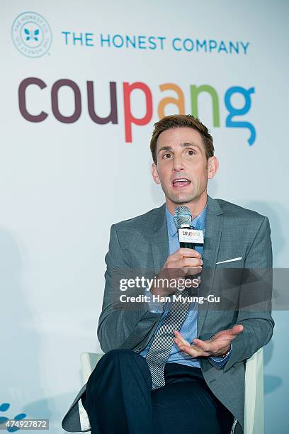 Christopher Gavigan, CPO of The Honest Company attends the press conference for E-commerce company "COUPANG" at the Grand Intercontinental Hotel on...