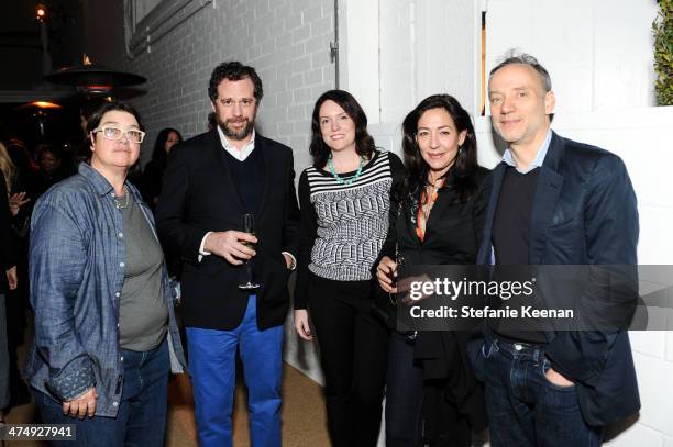 Cathy Opie, Francois, Jane McCarthy, Shaun Regen and Thomas Dane attend CalArts Art Benefit And Auction Los Angeles Opening Reception At Regen...