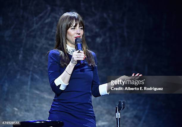Comedian Natasha Leggero attends The Alliance For Children's Rights' Right To Laugh Benefit at The Avalon on May 27, 2015 in Hollywood, California.