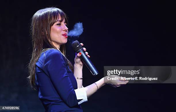 Comedian Natasha Leggero attends The Alliance For Children's Rights' Right To Laugh Benefit at The Avalon on May 27, 2015 in Hollywood, California.