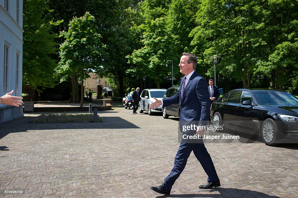 British Prime Minister Cameron Meets His Dutch Counterpart Rutte In The Hague