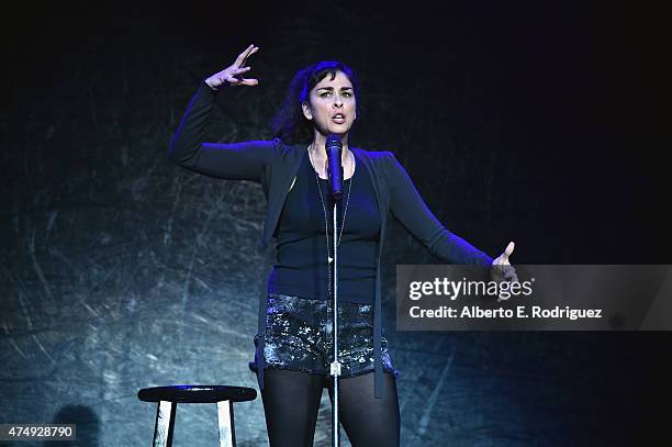 Comedienne Sarah Silverman attends The Alliance For Children's Rights' Right To Laugh Benefit at The Avalon on May 27, 2015 in Hollywood, California.