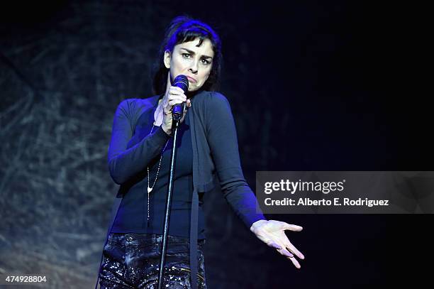 Comedienne Sarah Silverman attends The Alliance For Children's Rights' Right To Laugh Benefit at The Avalon on May 27, 2015 in Hollywood, California.