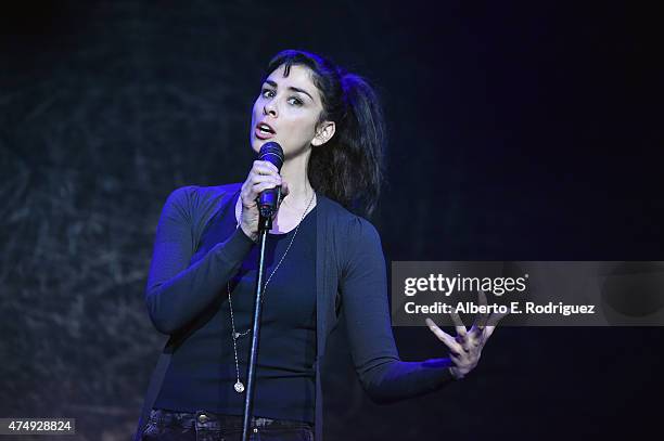 Comedienne Sarah Silverman attends The Alliance For Children's Rights' Right To Laugh Benefit at The Avalon on May 27, 2015 in Hollywood, California.