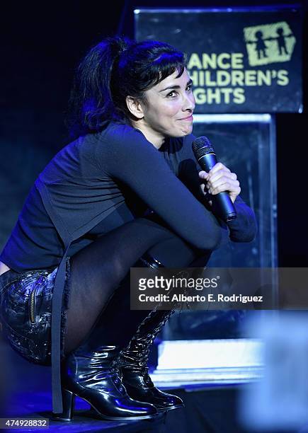 Comedienne Sarah Silverman attends The Alliance For Children's Rights' Right To Laugh Benefit at The Avalon on May 27, 2015 in Hollywood, California.