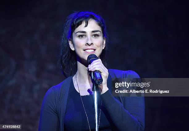 Comedienne Sarah Silverman attends The Alliance For Children's Rights' Right To Laugh Benefit at The Avalon on May 27, 2015 in Hollywood, California.