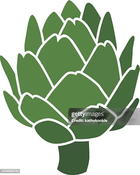 stockillustraties, clipart, cartoons en iconen met artichoke in color - artisjok