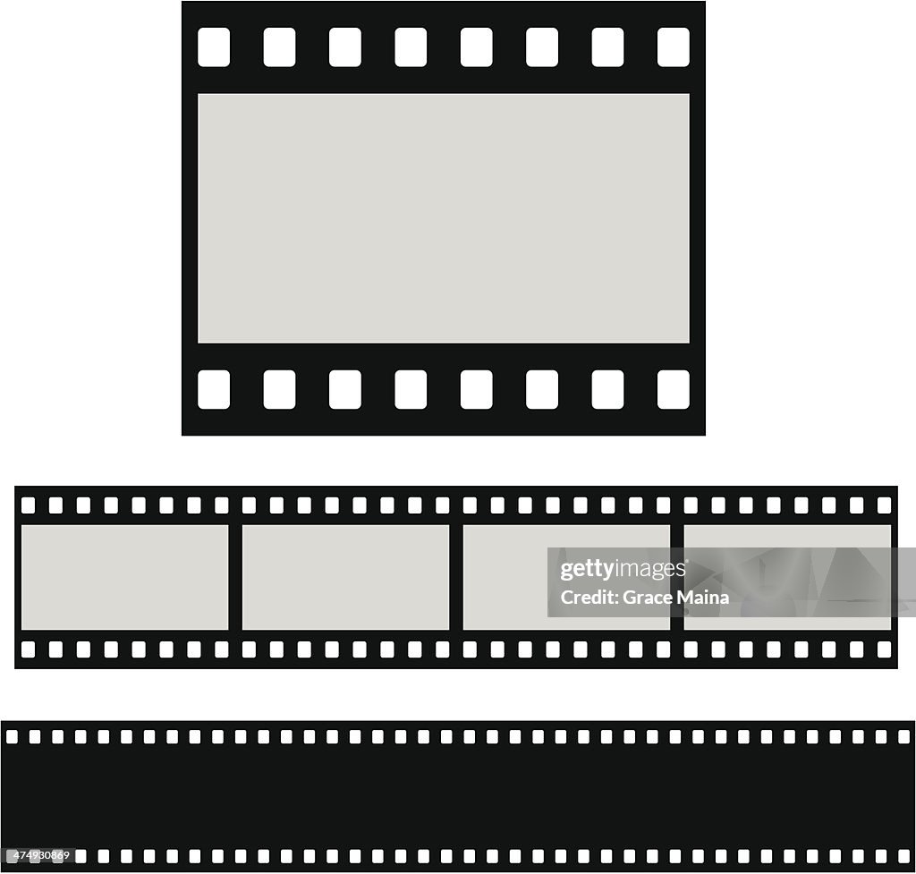 Flache Filmstreifen