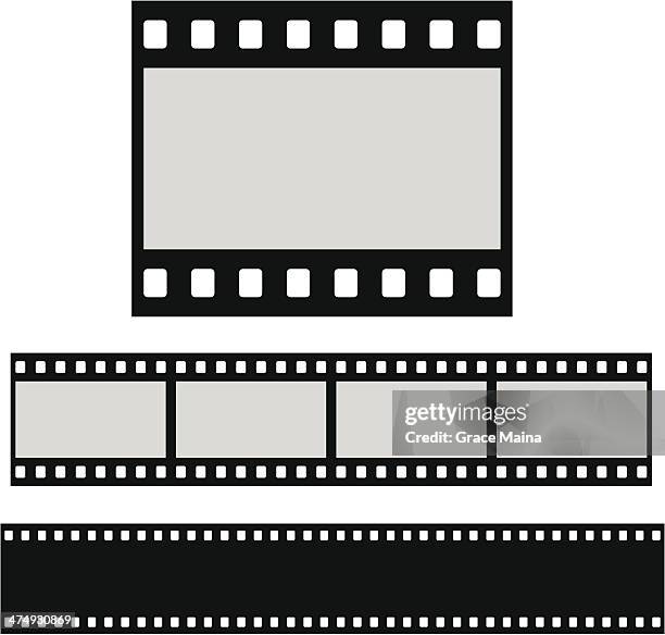 stockillustraties, clipart, cartoons en iconen met flat blank filmstrip - film negative