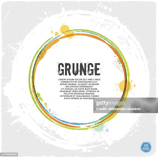 painted grunge circle background - grunge circle stock illustrations